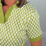 Citrus Pop Collar Neck Top