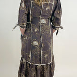 Mocha Botanical Midi Dress