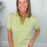 Citrus Pop Collar Neck Top