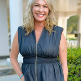 Power Hour Black Peplum Top