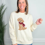 Puppy Love Ivory Crew Neck Sweater - Jessi Jayne Boutique