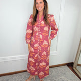 Autumn Terrace Floral Midi Dress