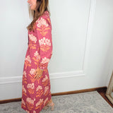 Autumn Terrace Floral Midi Dress