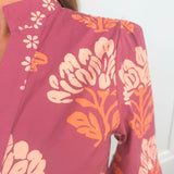 Autumn Terrace Floral Midi Dress