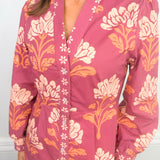 Autumn Terrace Floral Midi Dress