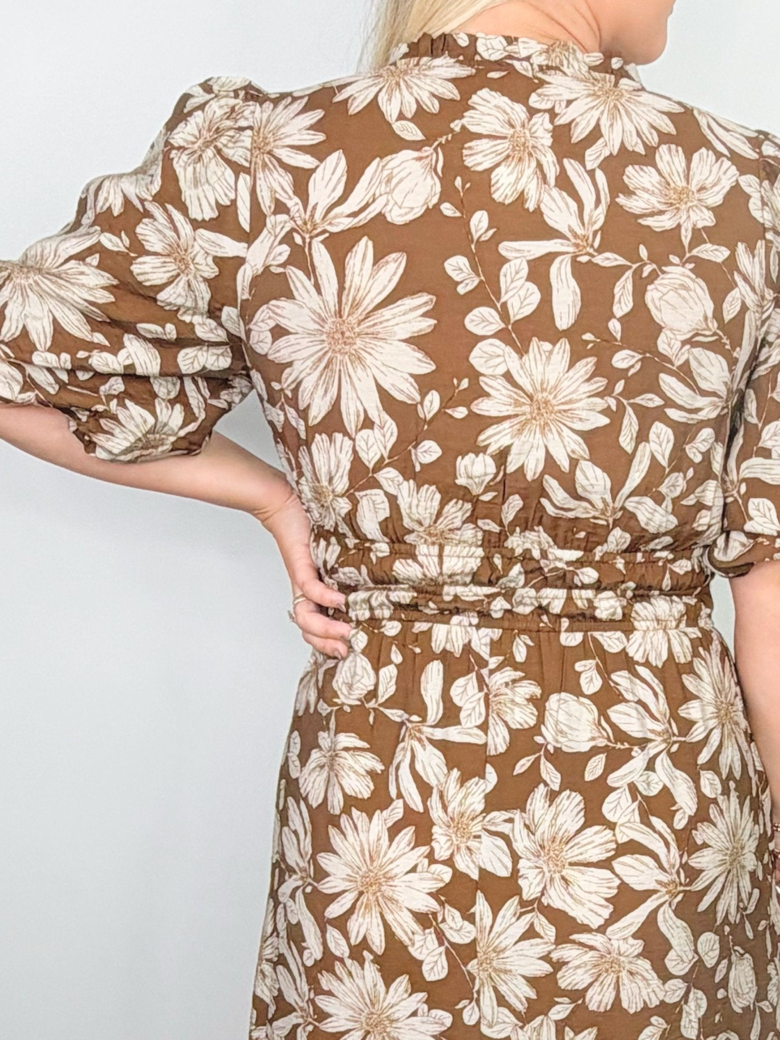 Autumn Manor Floral Midi Dress - Jessi Jayne Boutique