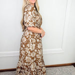 Autumn Manor Floral Midi Dress - Jessi Jayne Boutique