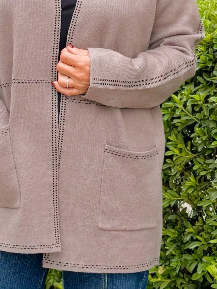 Sutton Pocketed Open Front Cardigan - Jessi Jayne Boutique