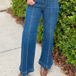 Risen Midtown Seamed Wide Leg Jeans - Jessi Jayne Boutique