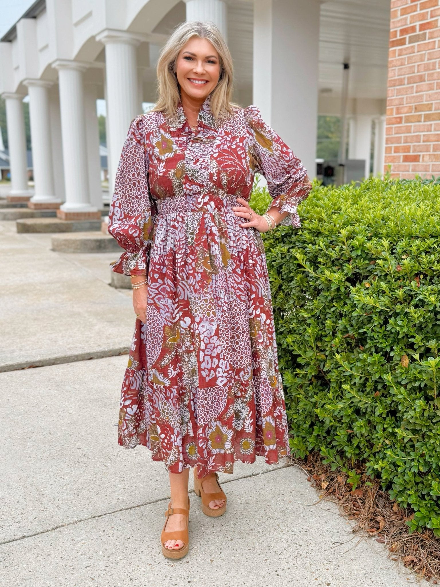 Merlot Muse Midi Dress - Jessi Jayne Boutique