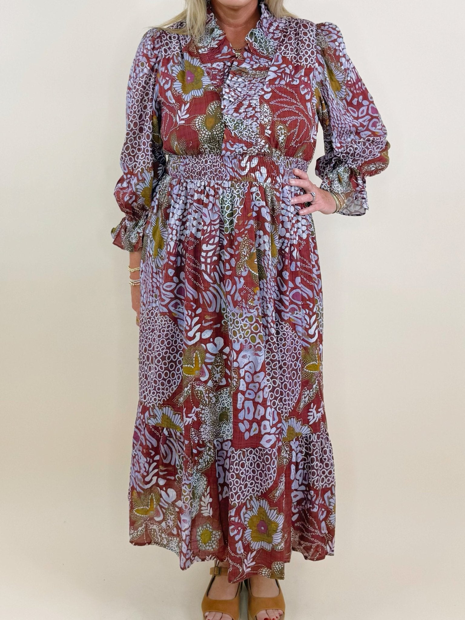 Merlot Muse Midi Dress - Jessi Jayne Boutique