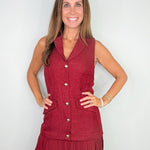 Uptown Wine Tweed Blazer Dress - Jessi Jayne Boutique