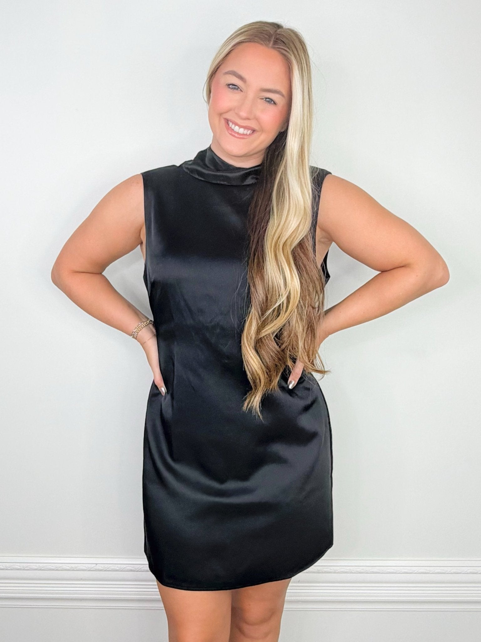 Open Secret Satin Dress - Jessi Jayne Boutique