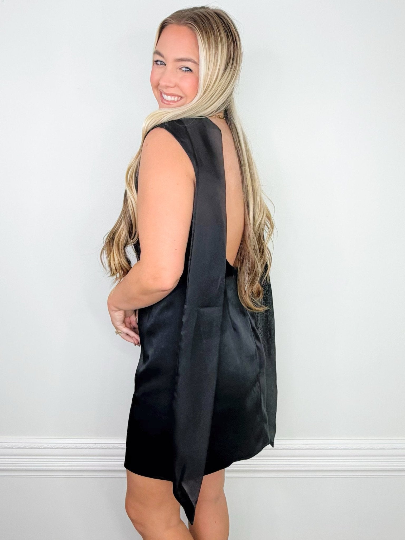 Open Secret Satin Dress - Jessi Jayne Boutique
