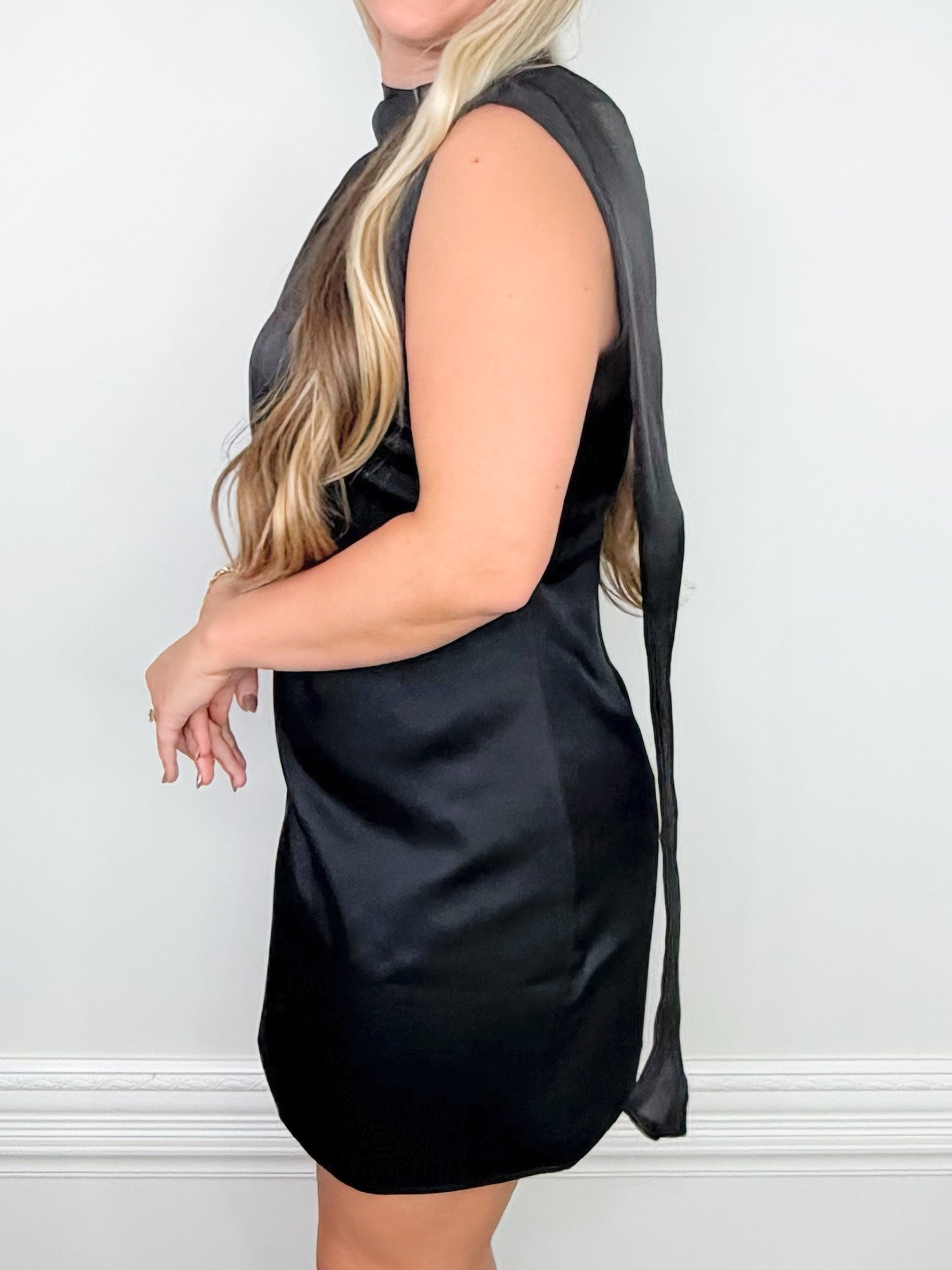 Open Secret Satin Dress - Jessi Jayne Boutique