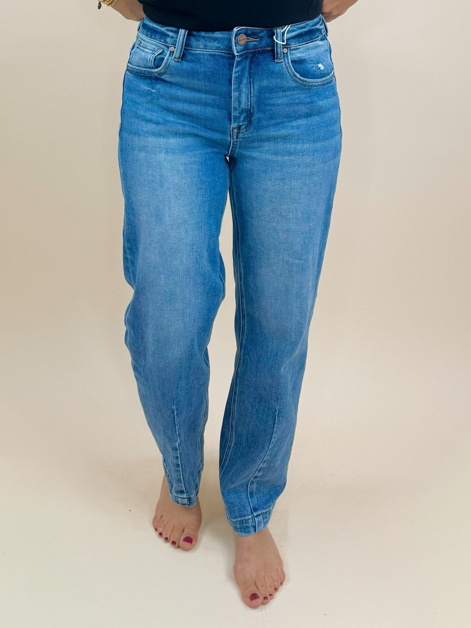 Harper Cropped Tapered Jeans - Jessi Jayne Boutique