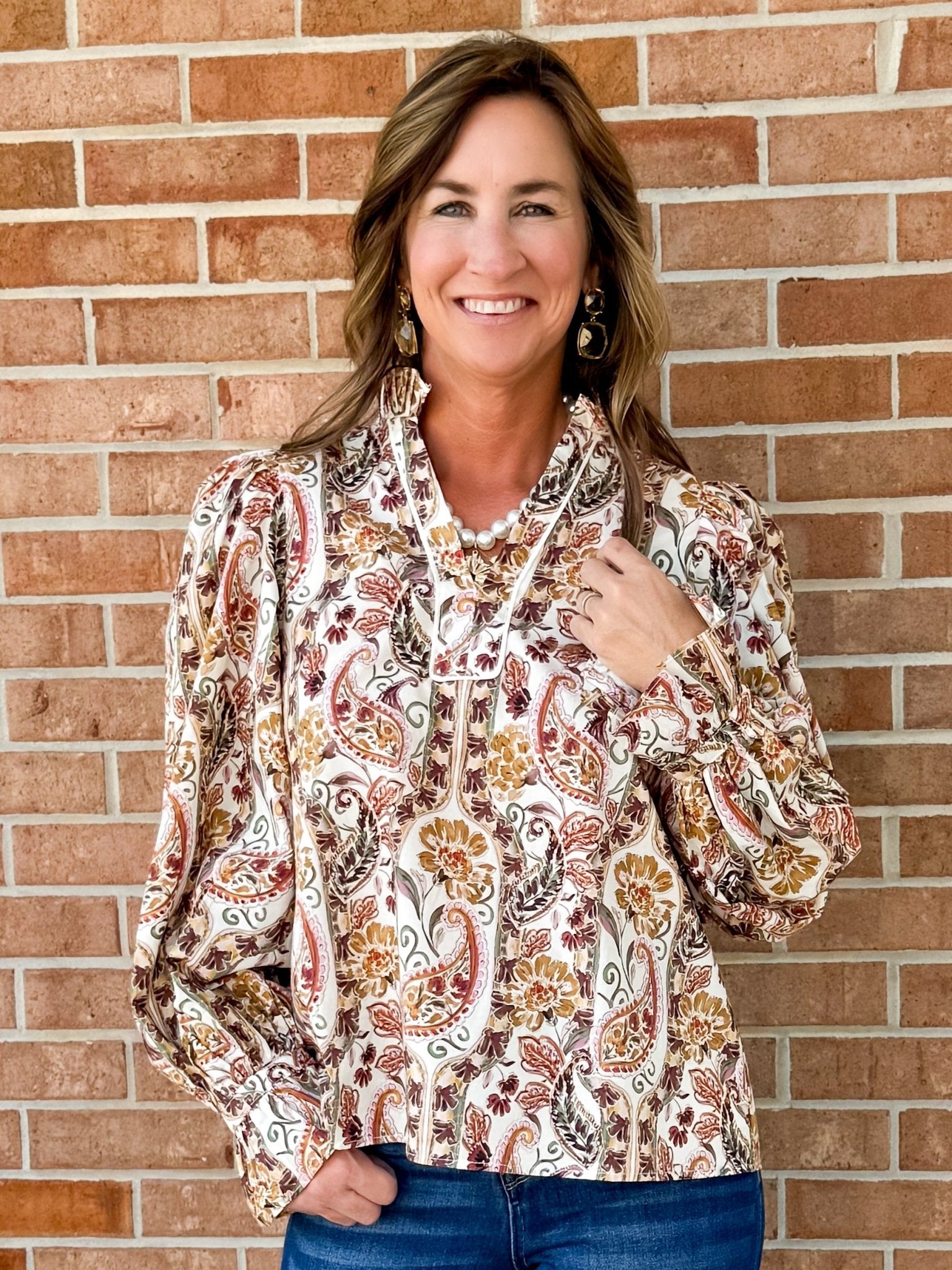 Harvest Muse Paisley Blouse - Jessi Jayne Boutique