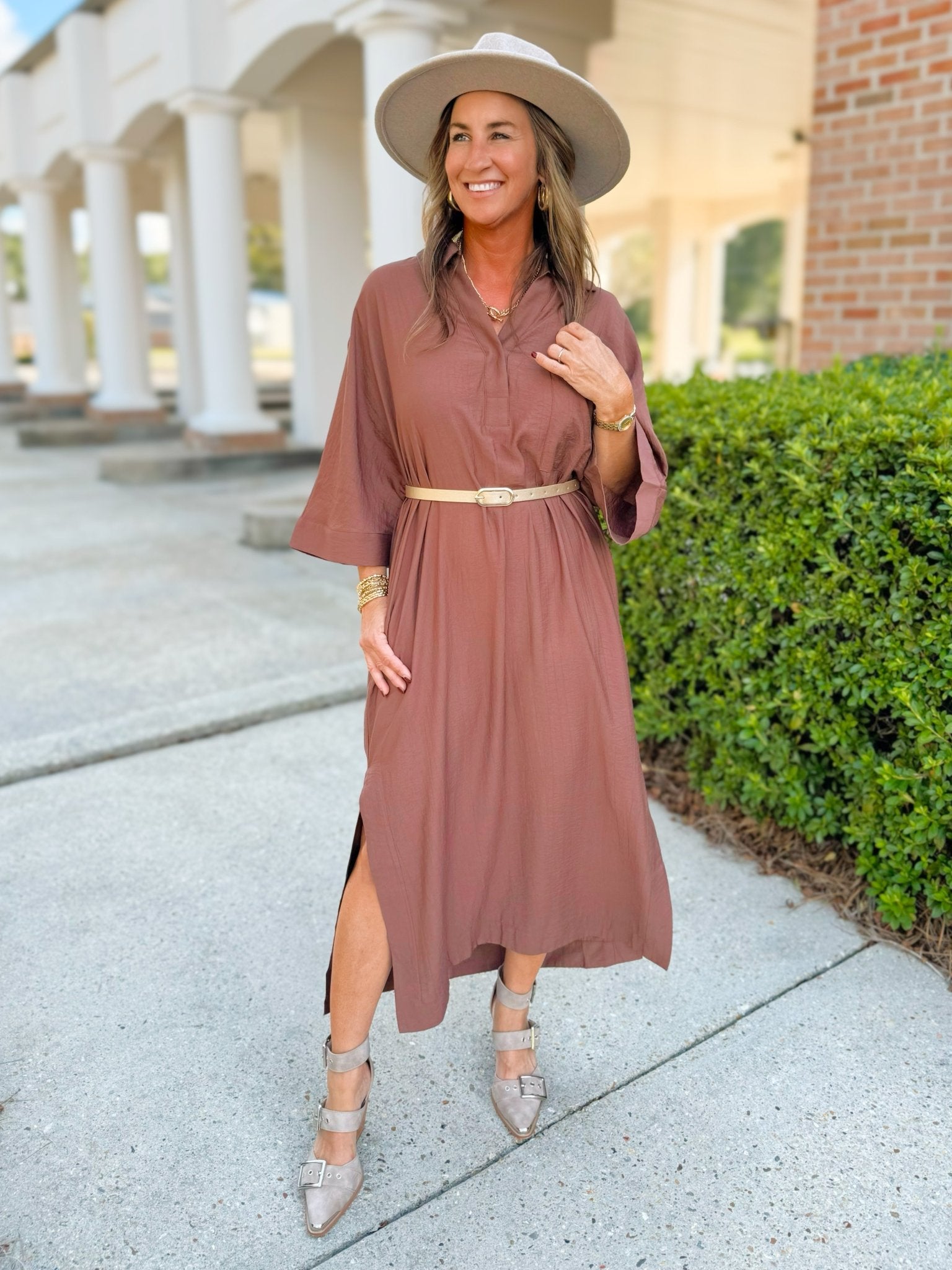 Cocoa Luxe Midi Dress - Jessi Jayne Boutique