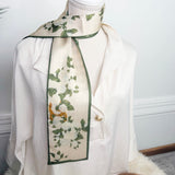Garden Party Skinny Satin Scarf