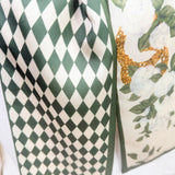 Garden Party Skinny Satin Scarf