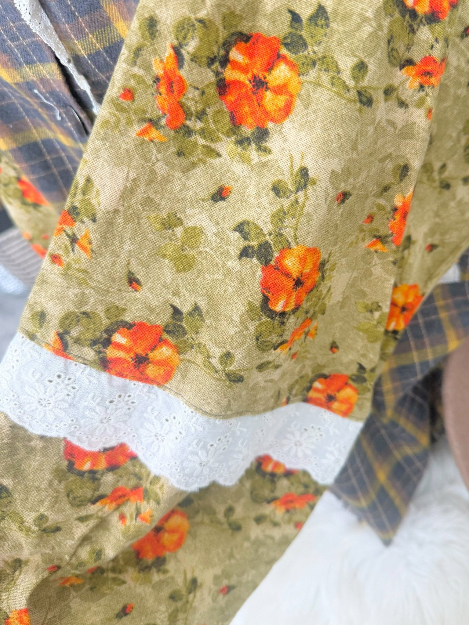 Campfire Olive Plaid Oversized Shirt - Jessi Jayne Boutique