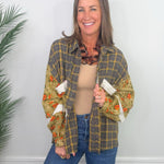 Campfire Olive Plaid Oversized Shirt - Jessi Jayne Boutique