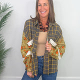 Campfire Olive Plaid Oversized Shirt - Jessi Jayne Boutique