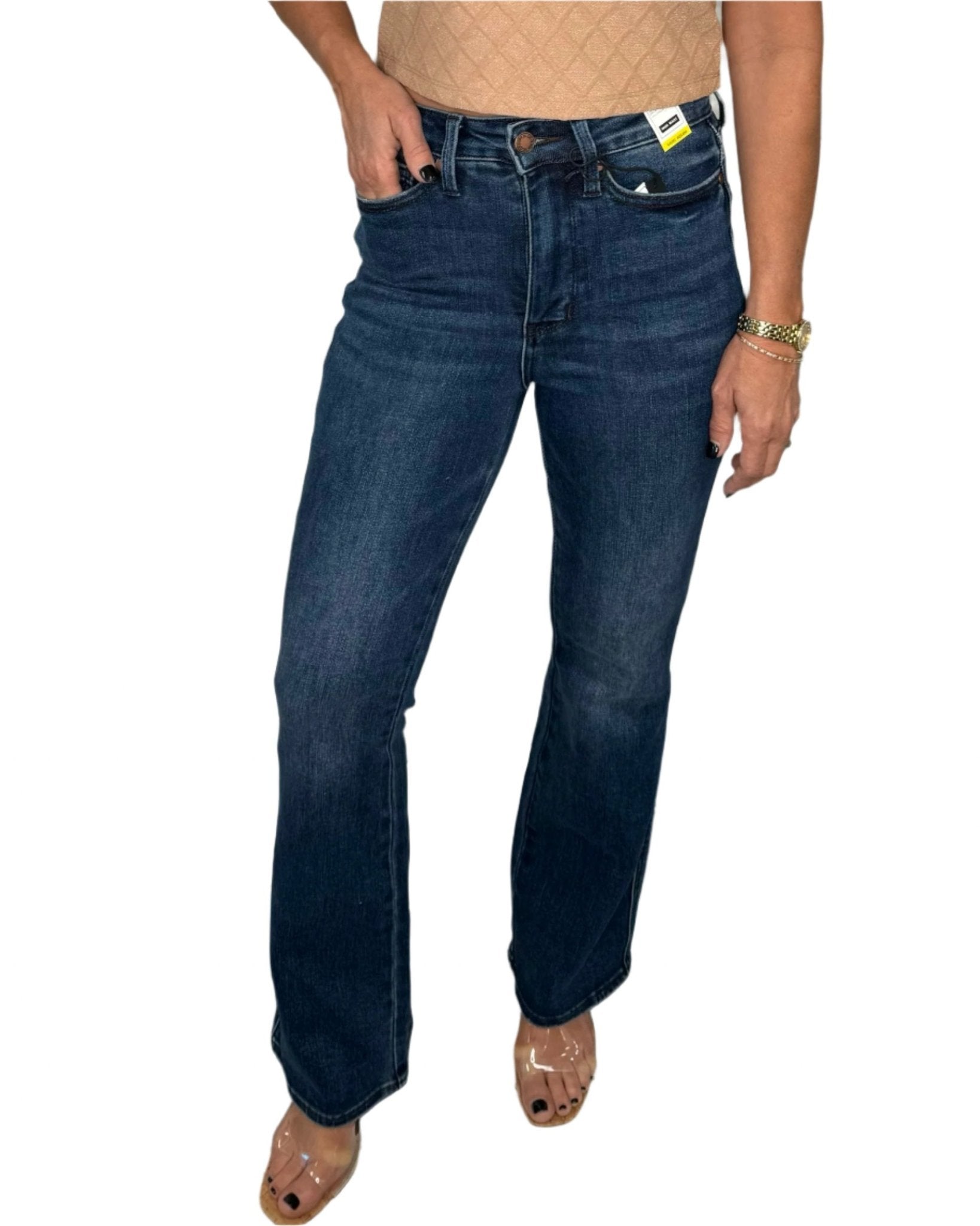 Judy Blue Tummy Control Dark Wash Jeans Petite 30" inseam - Jessi Jayne Boutique