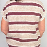 Cabernet Marled Short Sleeve Sweater