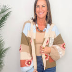 Wildflower Patch Olive Chenille Cardigan - Jessi Jayne Boutique