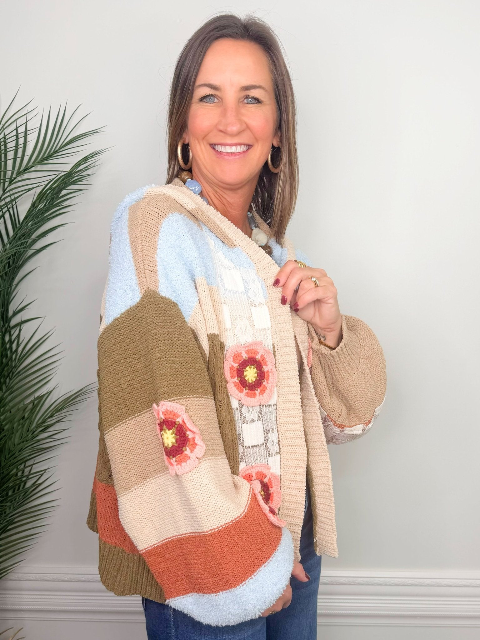 Wildflower Patch Olive Chenille Cardigan - Jessi Jayne Boutique