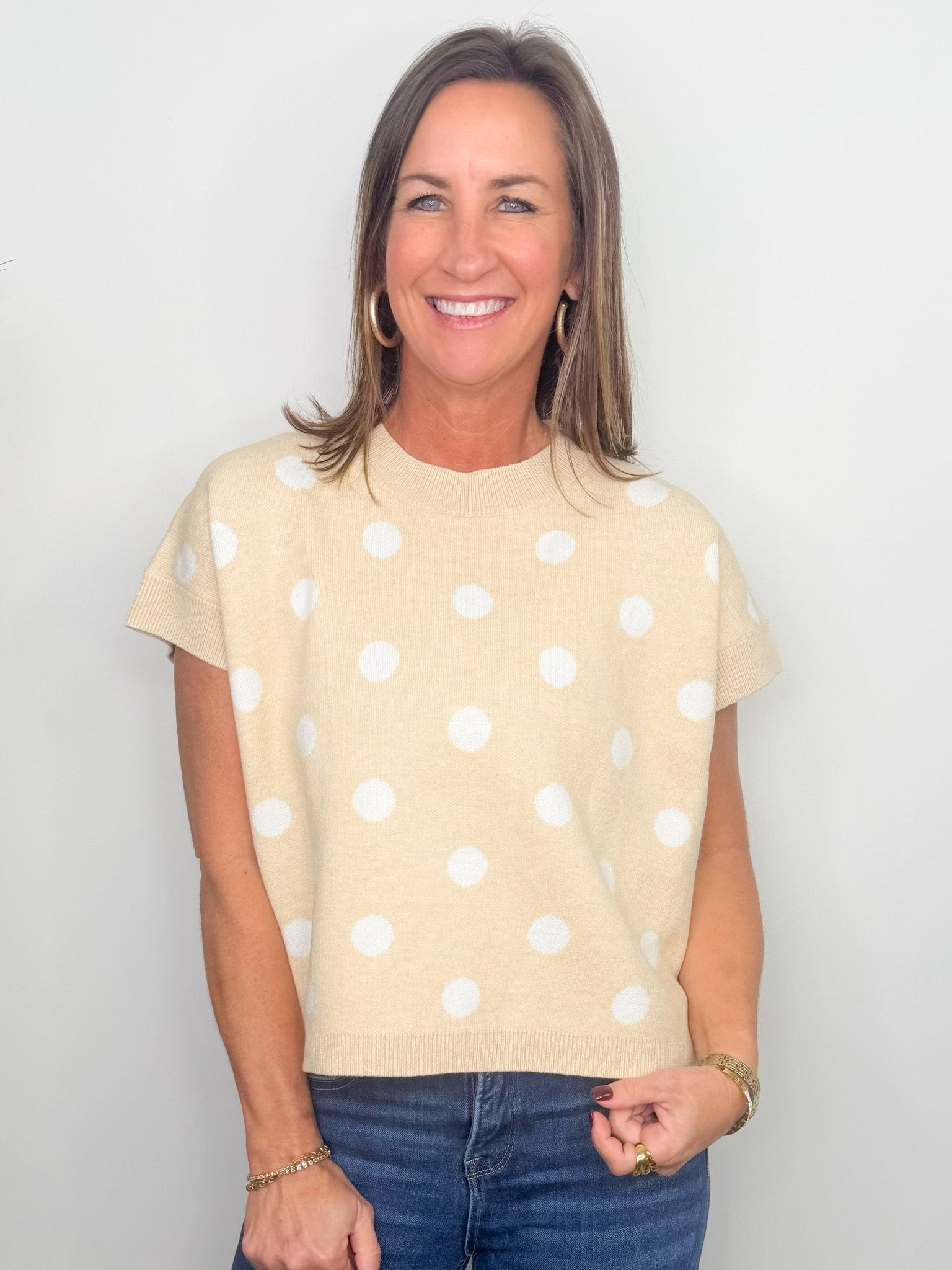 Sweet Spot Polka Dot Sweater - Jessi Jayne Boutique