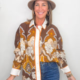 Canyon Rose Retro Blouse - Jessi Jayne Boutique