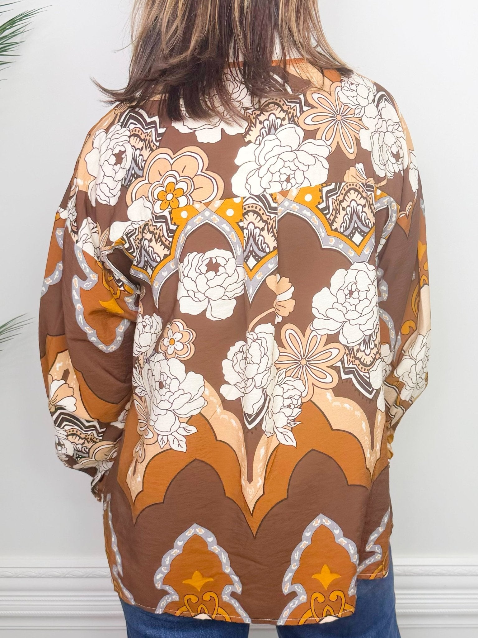 Canyon Rose Retro Blouse - Jessi Jayne Boutique