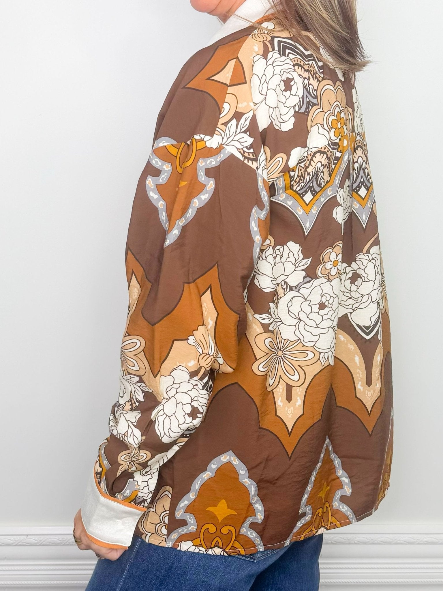 Canyon Rose Retro Blouse - Jessi Jayne Boutique