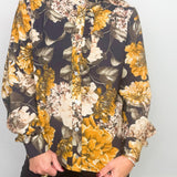 Golden Heirloom Floral Blouse - Jessi Jayne Boutique