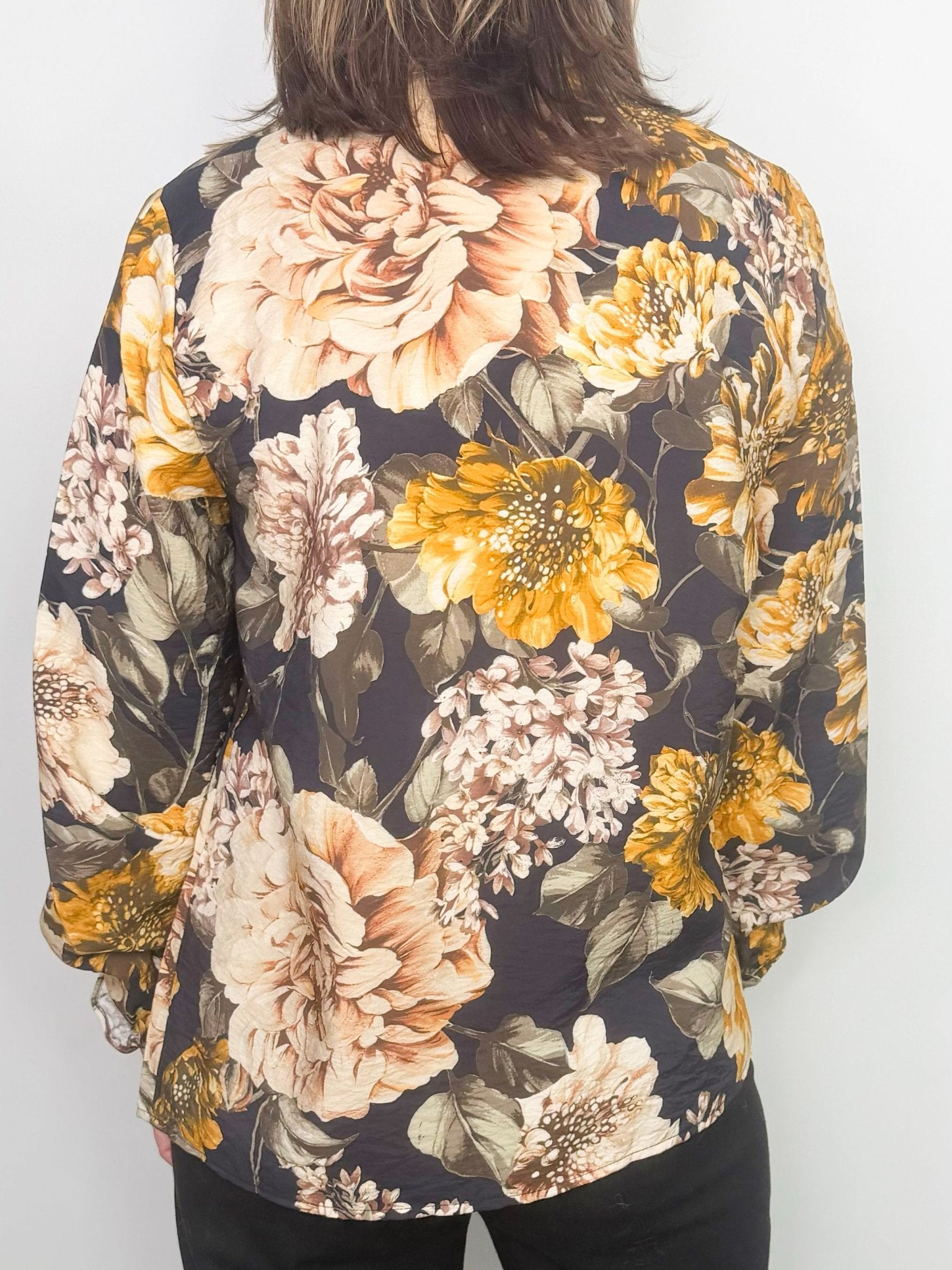Golden Heirloom Floral Blouse - Jessi Jayne Boutique