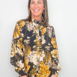 Golden Heirloom Floral Blouse - Jessi Jayne Boutique