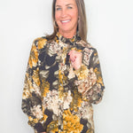Golden Heirloom Floral Blouse - Jessi Jayne Boutique
