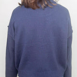 Harbor Navy Exposed Seam Cardigan - Jessi Jayne Boutique