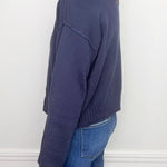 Harbor Navy Exposed Seam Cardigan - Jessi Jayne Boutique