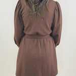 Espresso Zipper Detail Mini Dress - Jessi Jayne Boutique