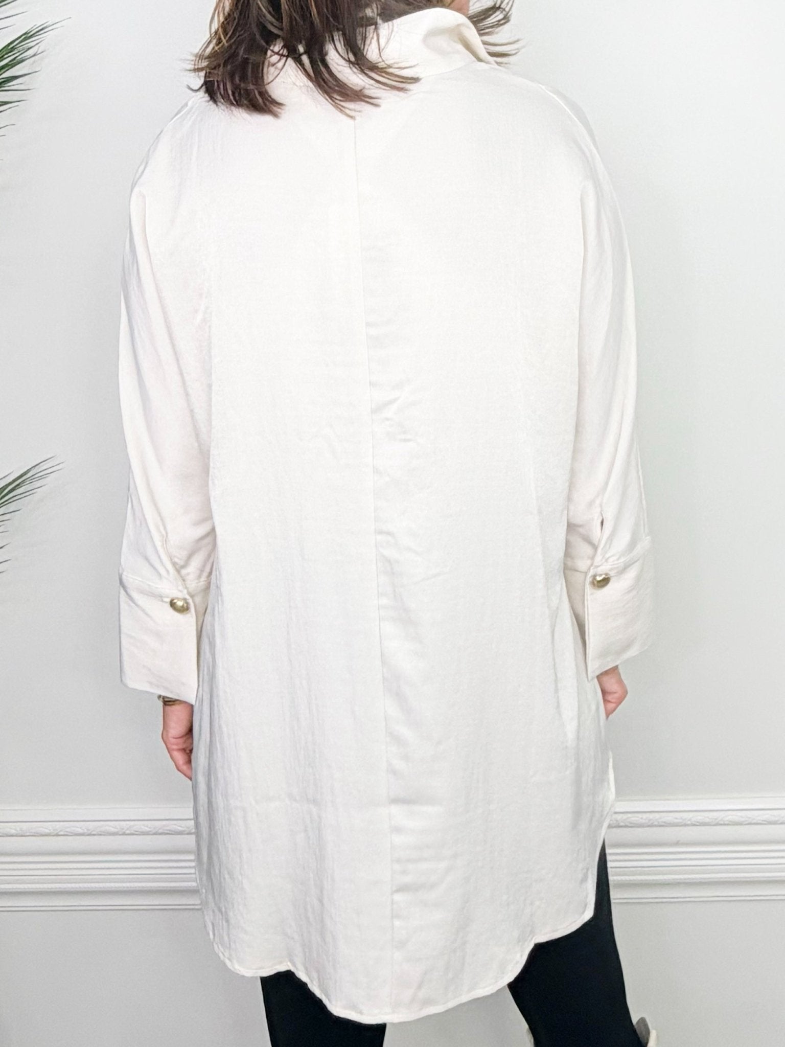 Ivory Ease Oversized Dolman Shirt - Jessi Jayne Boutique