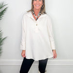 Ivory Ease Oversized Dolman Shirt - Jessi Jayne Boutique