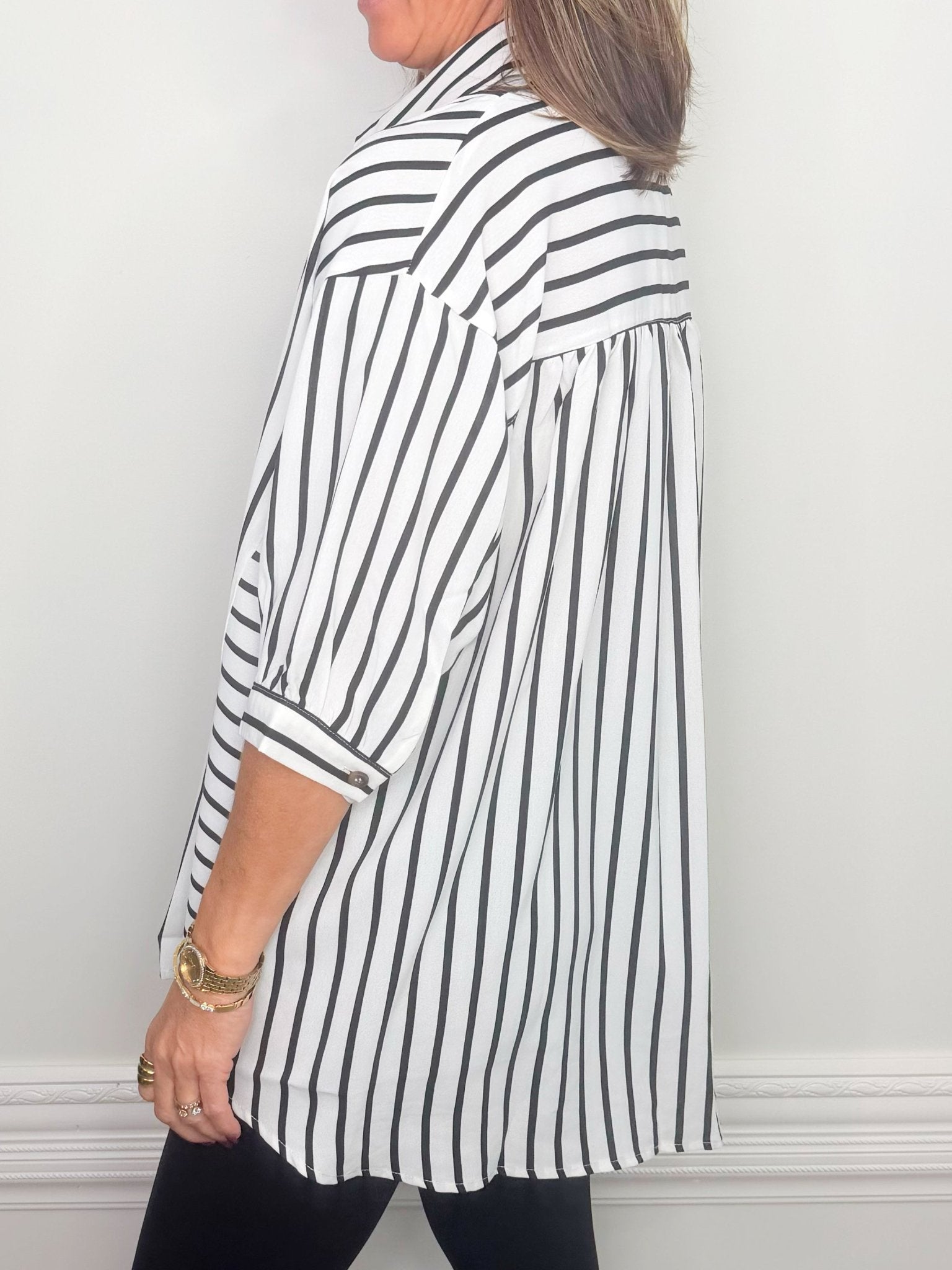 Hampton Stripe Button Top - Jessi Jayne Boutique