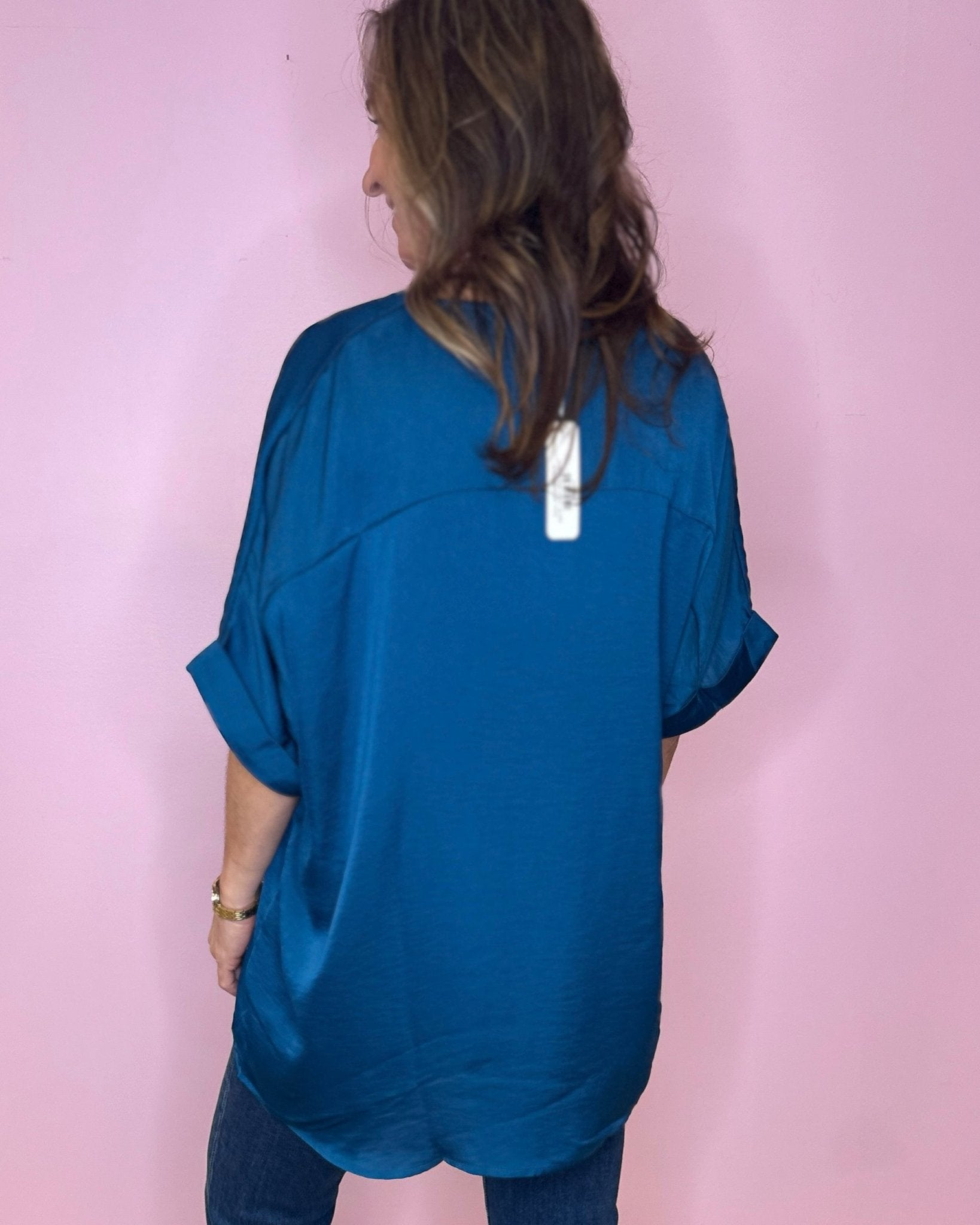 My Glam Go To Satin Blouse (six colors) - Jessi Jayne Boutique