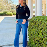 Risen Classic Crop Wide Leg Jeans - Jessi Jayne Boutique