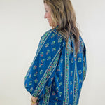 Floral Evergreen Boho Blouse - Jessi Jayne Boutique