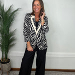 Wild Instinct Zebra Blazer - Jessi Jayne Boutique