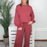 Merlot Must-Have Modal Crew Neck Sweatshirt - Jessi Jayne Boutique